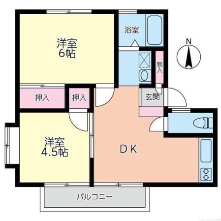 コーポウィングの物件間取画像